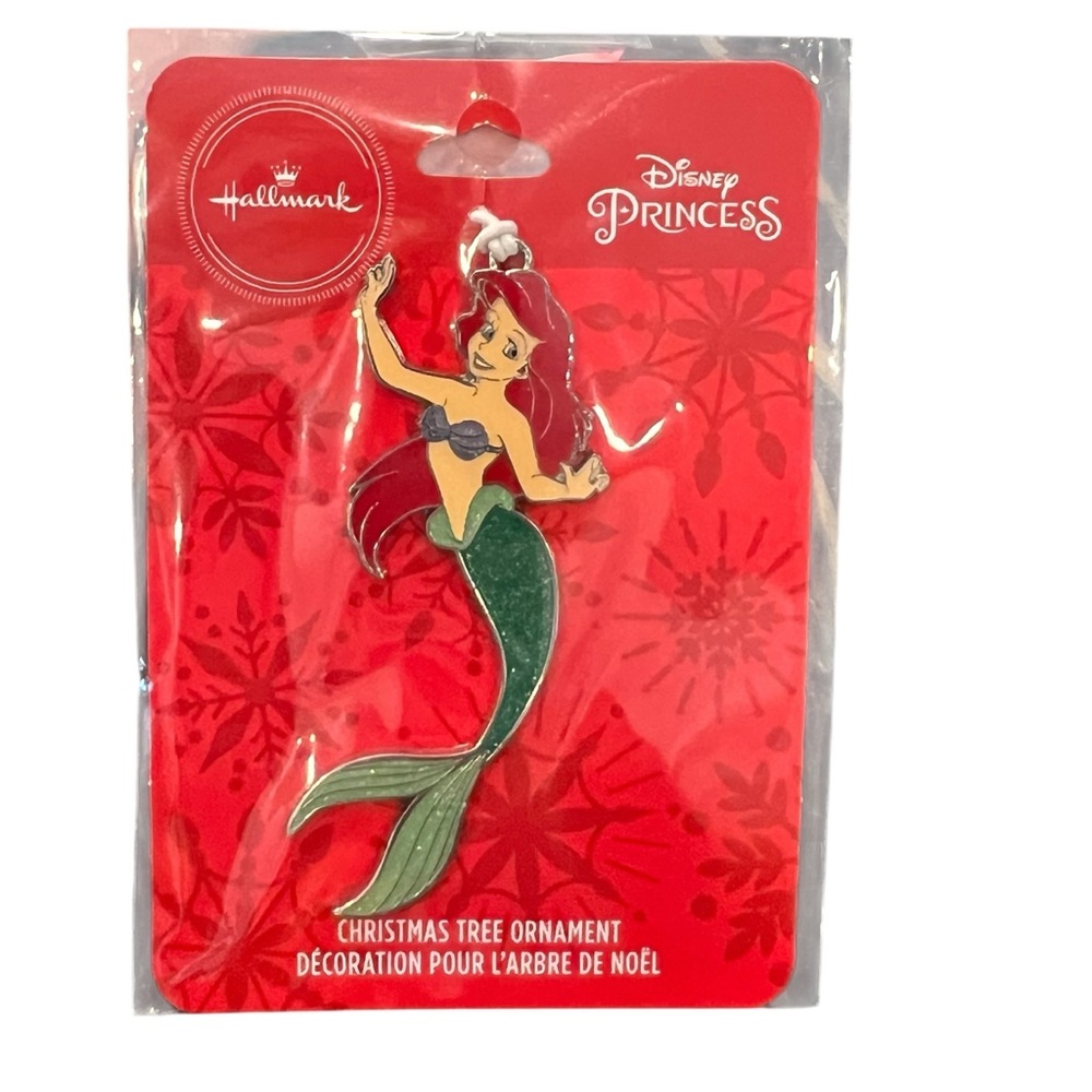 Disney Princess Ariel Ornament with Red and Green Accents‎